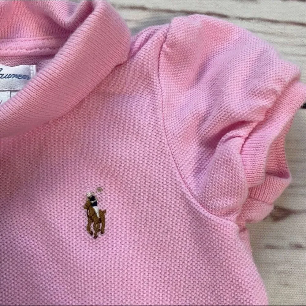 Ralph Lauren Pink Polo Dress & Bloomers Size 6 Months